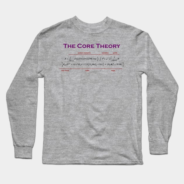 The Core Theory (dark text) Long Sleeve T-Shirt by Sean Carroll